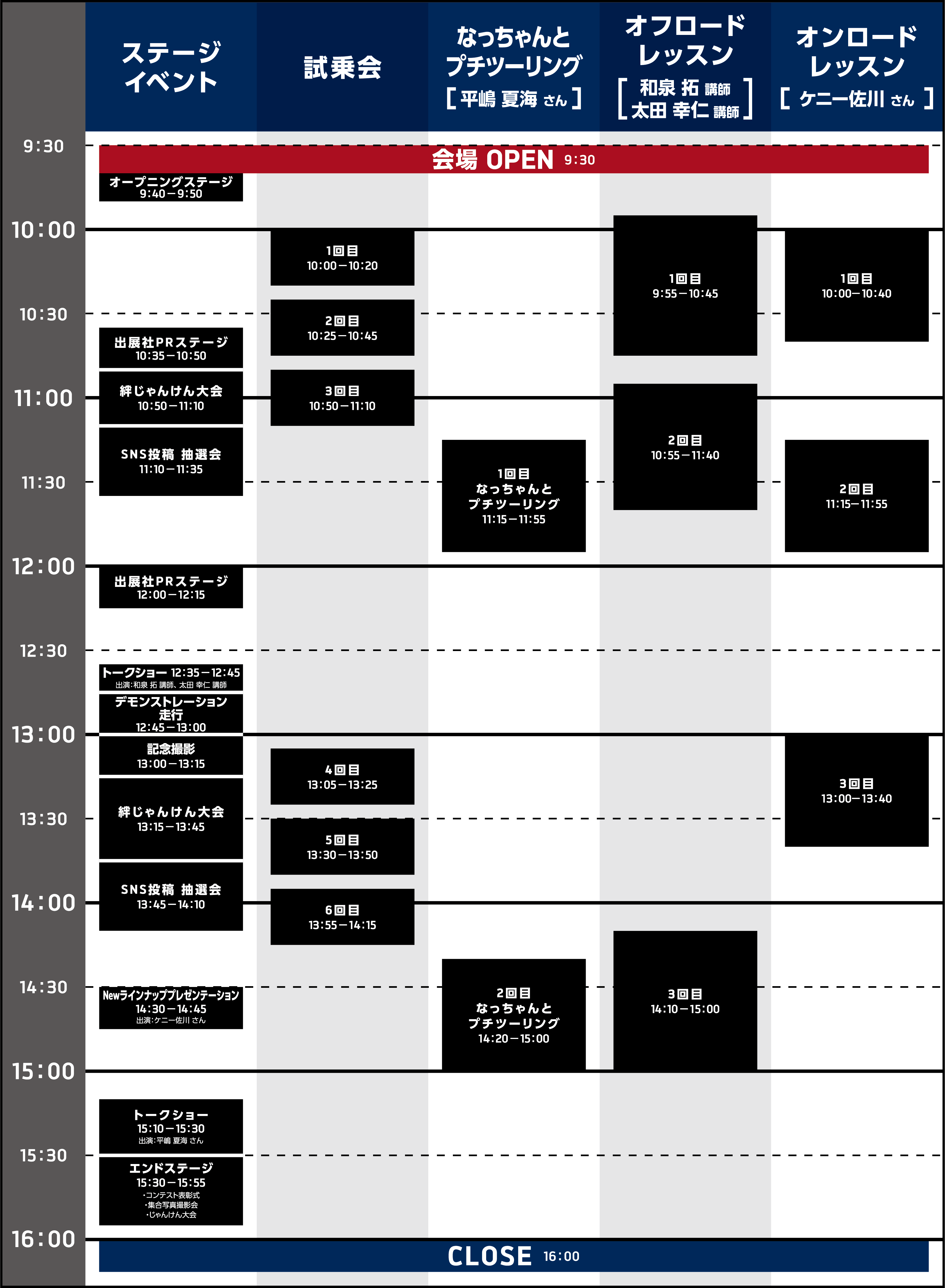 イベントスケジュール